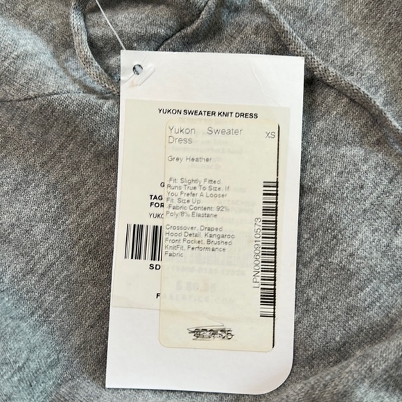 Fabletics Light Grey Heather Yukon Sweater Knit Dress Size XS NWT - Picture 5 of 17